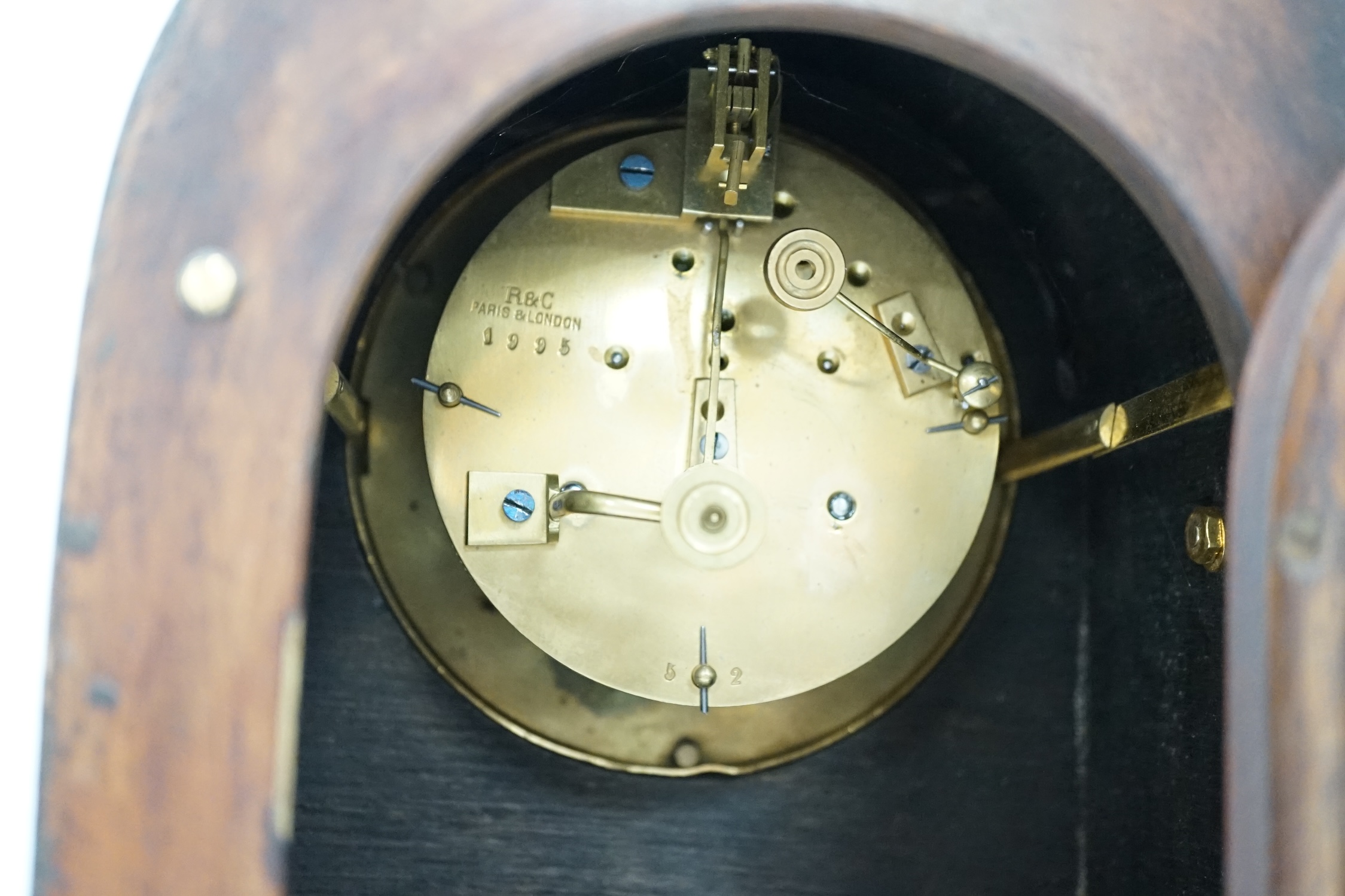 An Edwardian mantel clock, 30cm